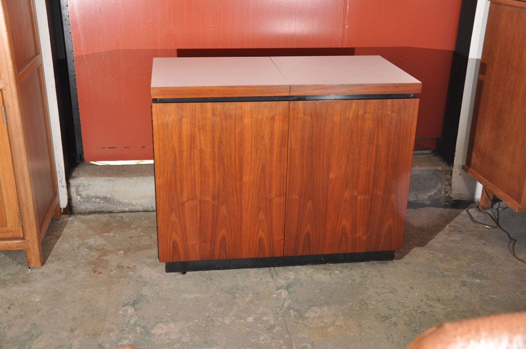 Walnut Rolling Bar by Dillingham 3