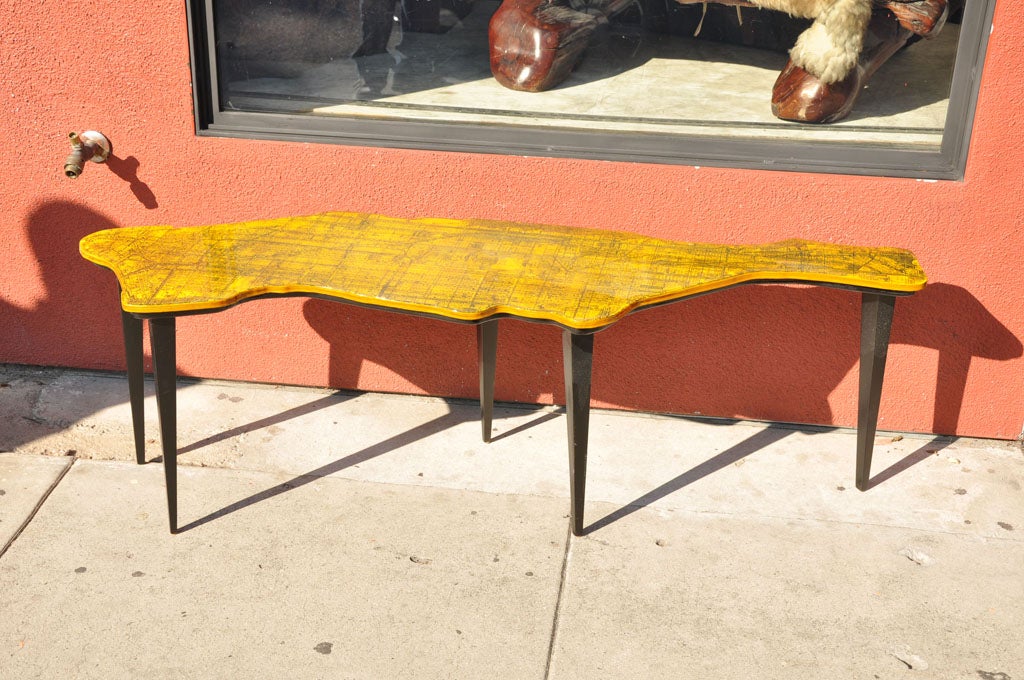 Contemporary A Map of Manhattan Coffee Table by Doug Edge