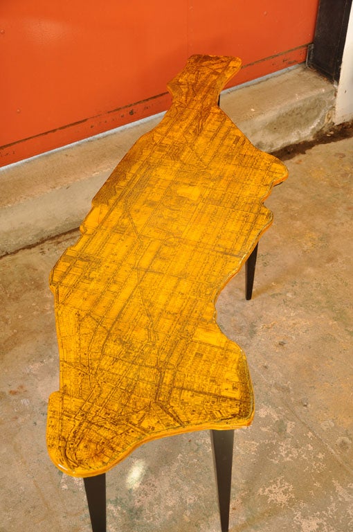 A Map of Manhattan Coffee Table by Doug Edge 3