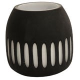 Decorative striped glass vase