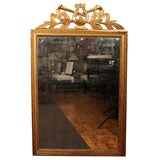 Lyre and Flute Gilt-Wood Mirror
