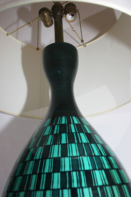 Pair of Italian Modernist Ceramic Table Lamps 1
