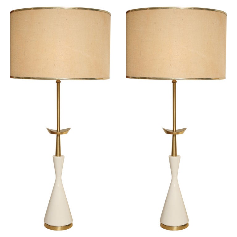 Wonderful Pair of 1950's Stiffel Lamps
