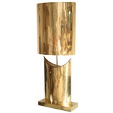 Rare Curtis Jere Brass Table Lamp with Brass Shade
