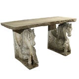 Fabulous Winged Horse Stone Table