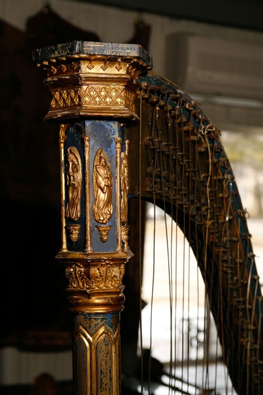 World of Interiors Gothic Gilded Harp 2