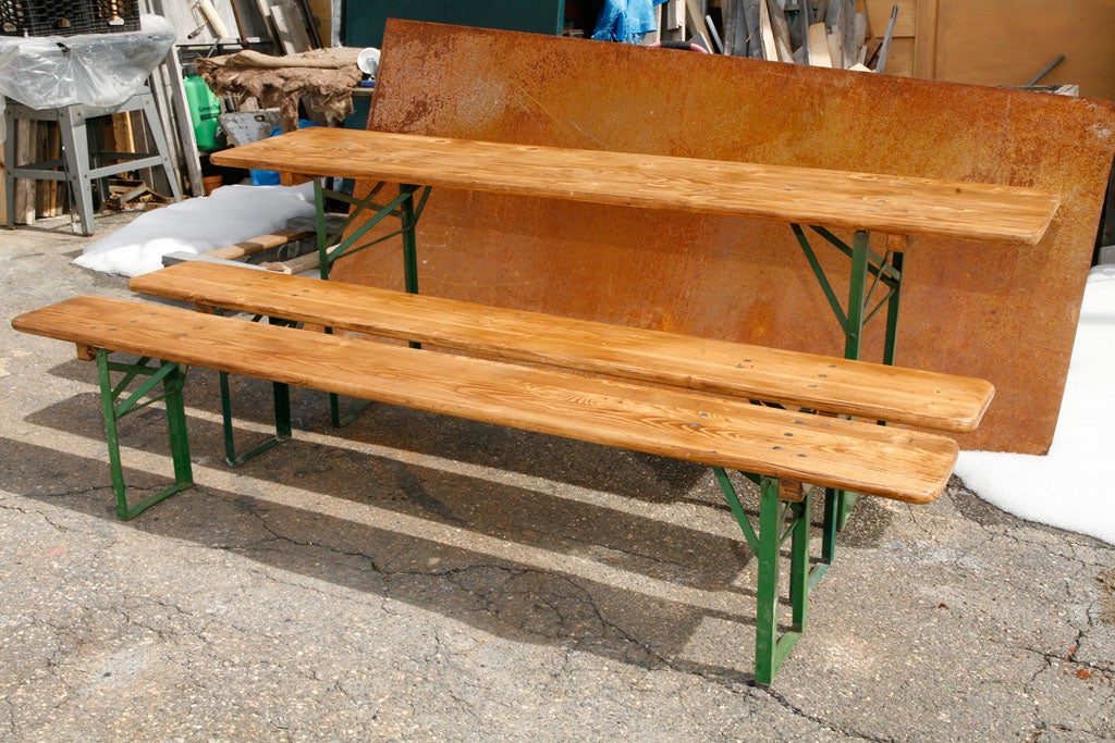 German Beer Hall Table & Benches 2