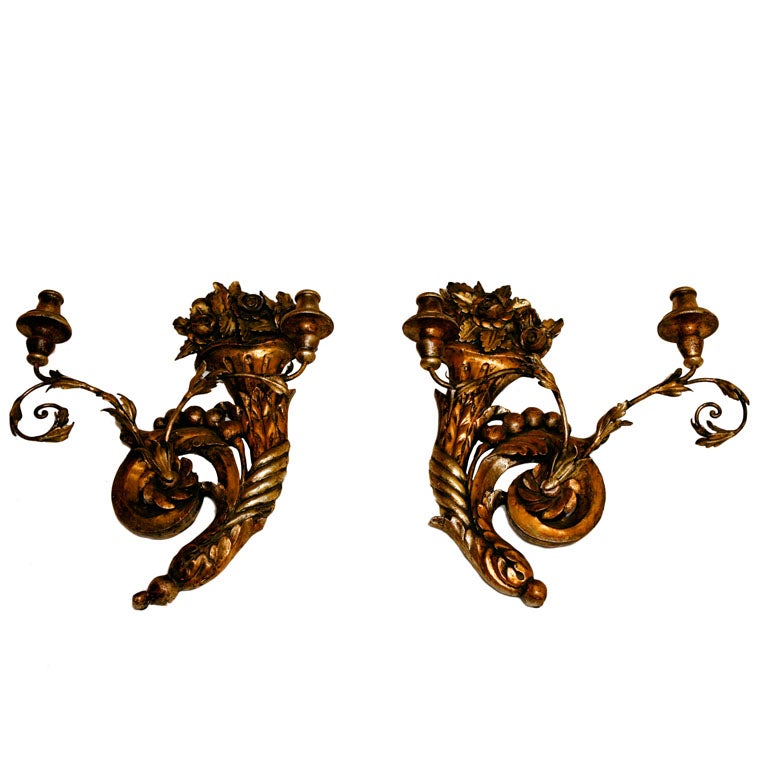 Pair of Italian Sconces For Sale