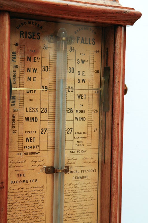 Wood 19th Century English Barometer For Sale