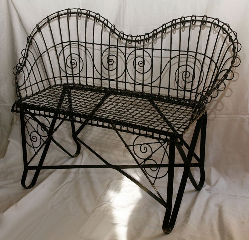 Wire Garden Bench