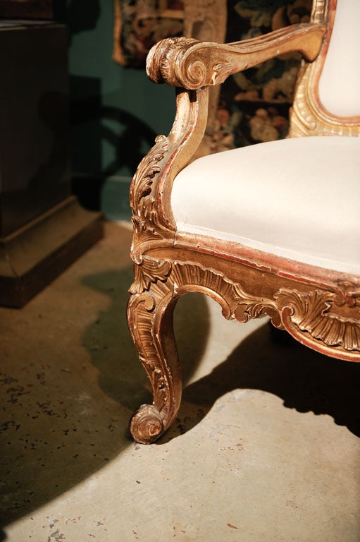 Magnificent Gilded Baroque Italian Chair