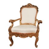 Magnificent Gilded Baroque Italian Chair