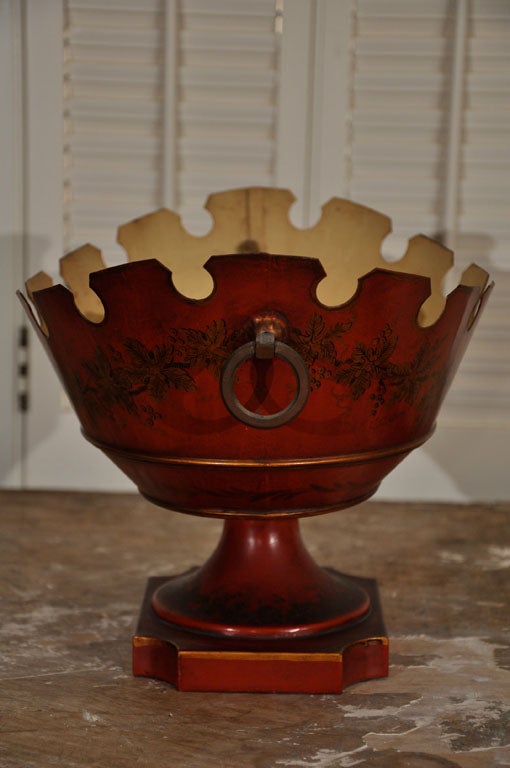 Red & Gold French Tole Centerpiece 1