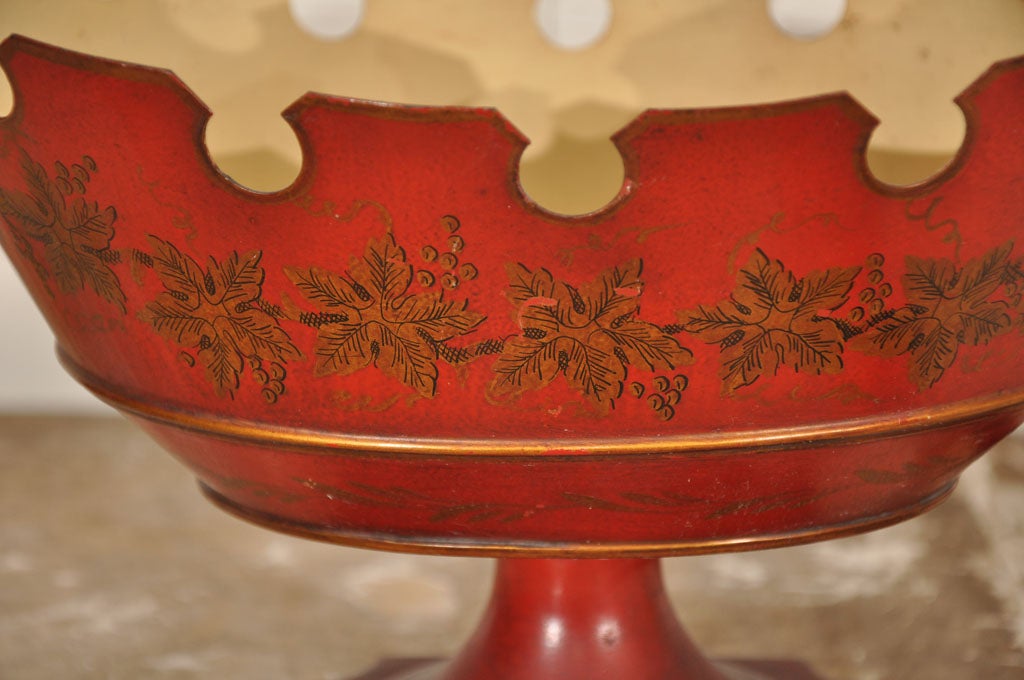 Red & Gold French Tole Centerpiece 5