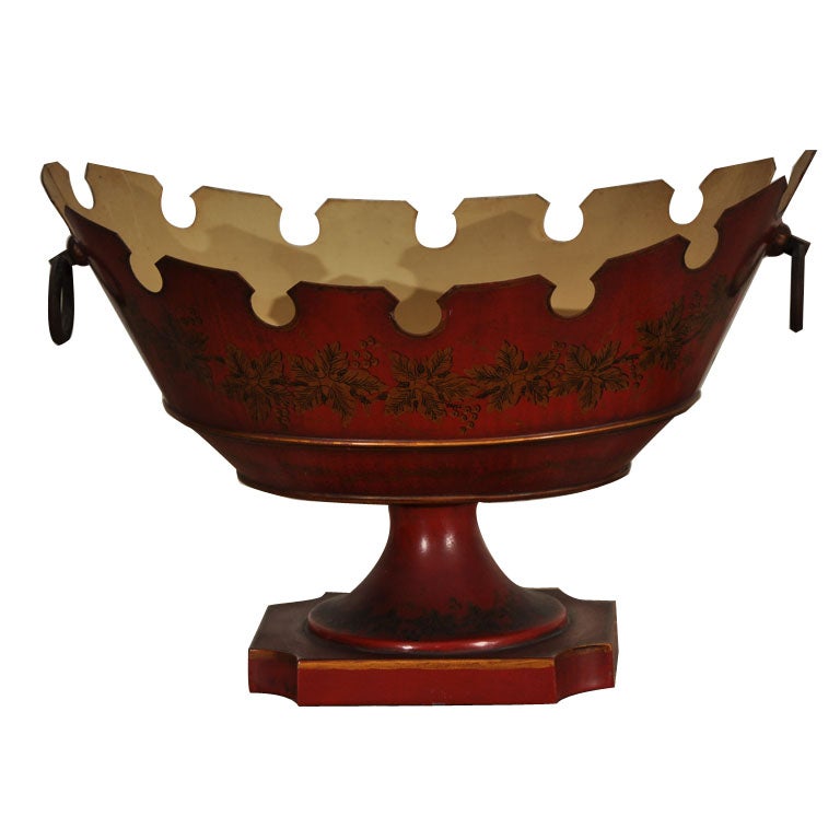 Red & Gold French Tole Centerpiece