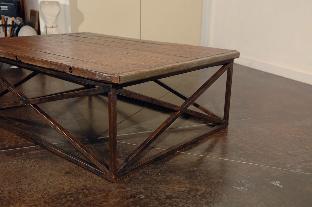Mid-20th Century Antique Pallet Top Coffee Table