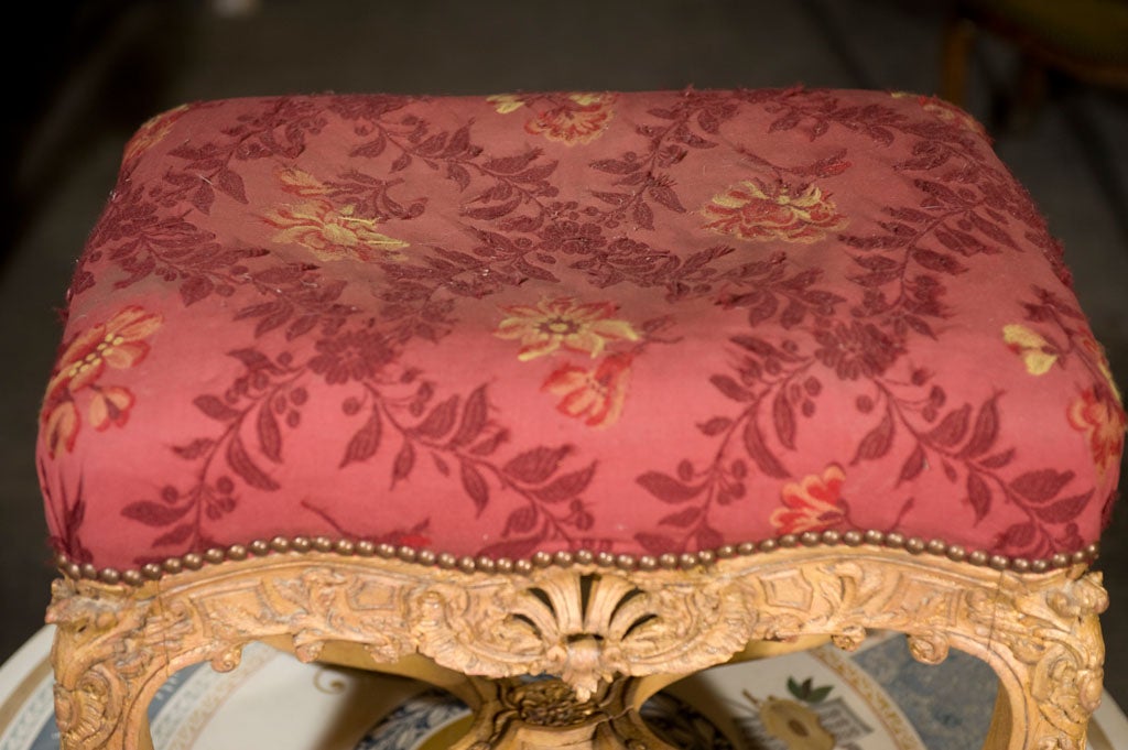 French Louis XV Style Footstool For Sale