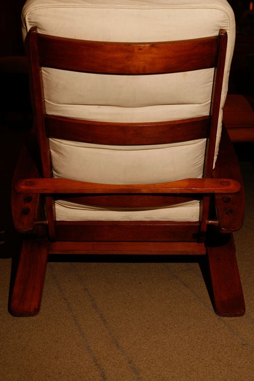Mid-20th Century Streamlined Maple Morris Chair