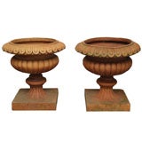 A Pair of English Terra-cotta Urns