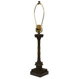 Vintage Bronze-Brass Column Lamp