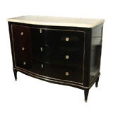 Maison Jansen Ebonized Marble Top Commode