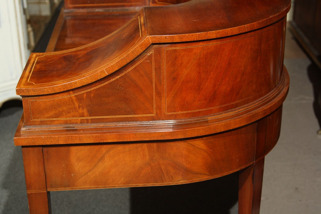 Mahogany Carlton House Banded Desk 3