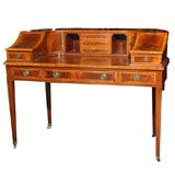 Mahogany Carlton House Banded Desk