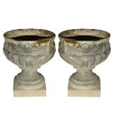 Antique Pair of 19th Century Garden Urns