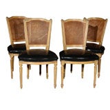 Vintage Set of Four Stamped Jansen Chairs