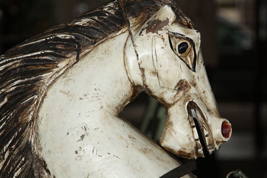 American Wooden Carousel Horse Original Paint