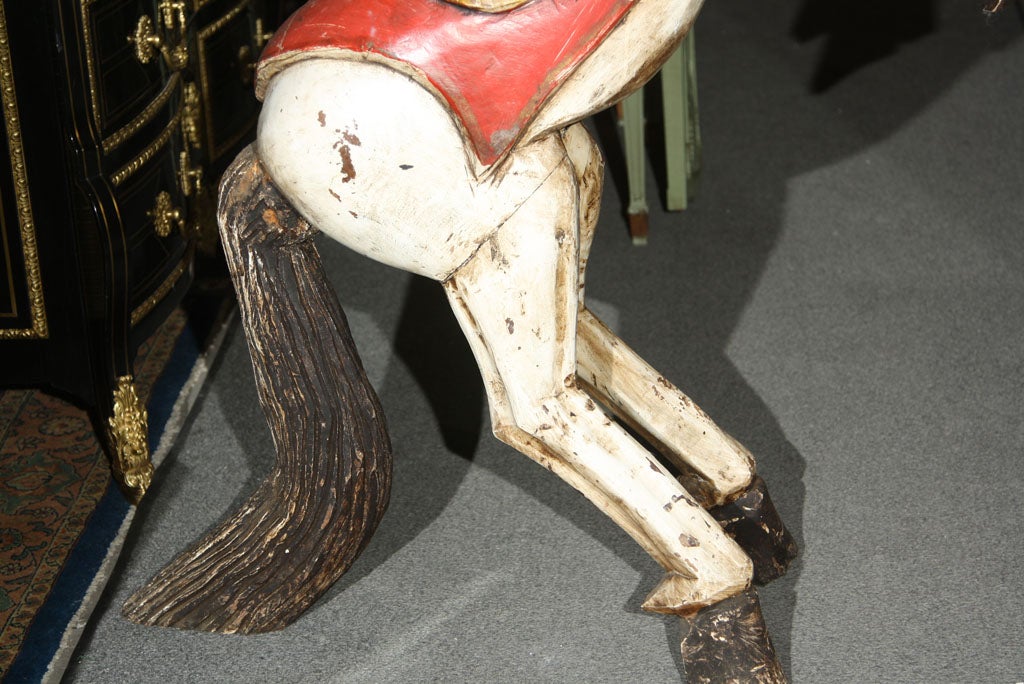Mid-20th Century Wooden Carousel Horse Original Paint