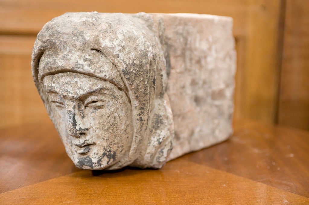 Limestone Pair of architectural stone blocks