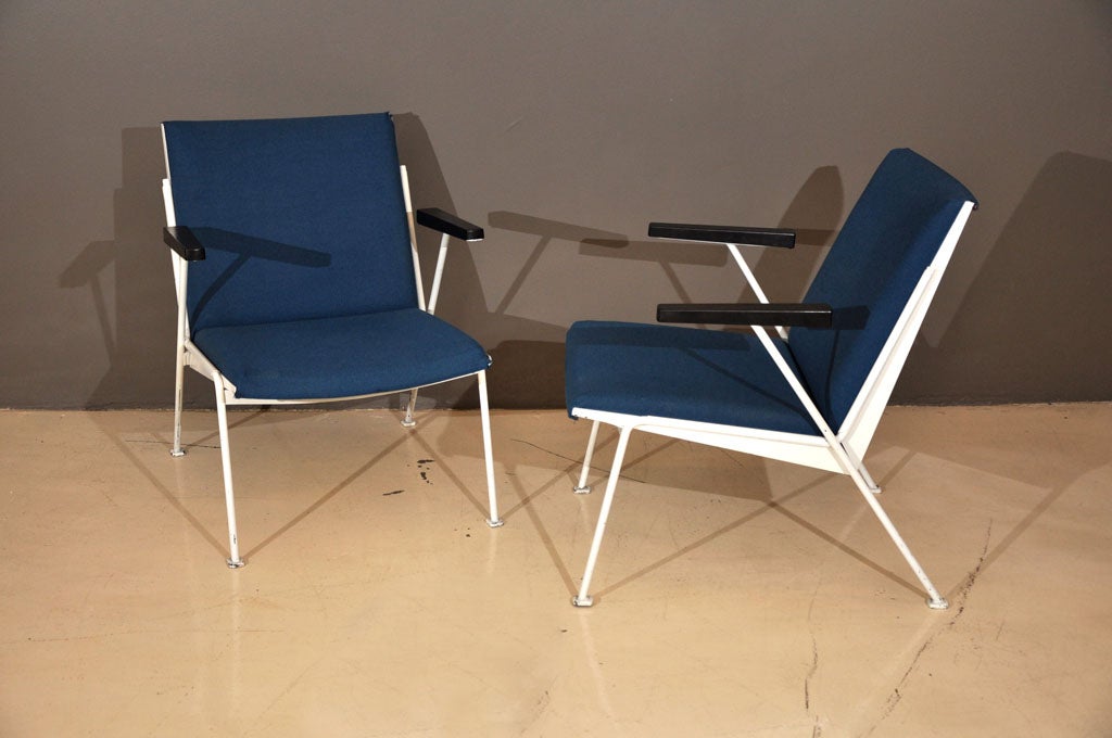 Pair Of Rare Wim Rietveld Oase Lounge Chairs