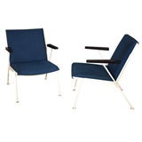 Pair Of Rare Wim Rietveld Oase Lounge Chairs