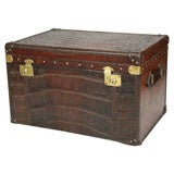 Antique Crocodile Skin and Leather Trunk