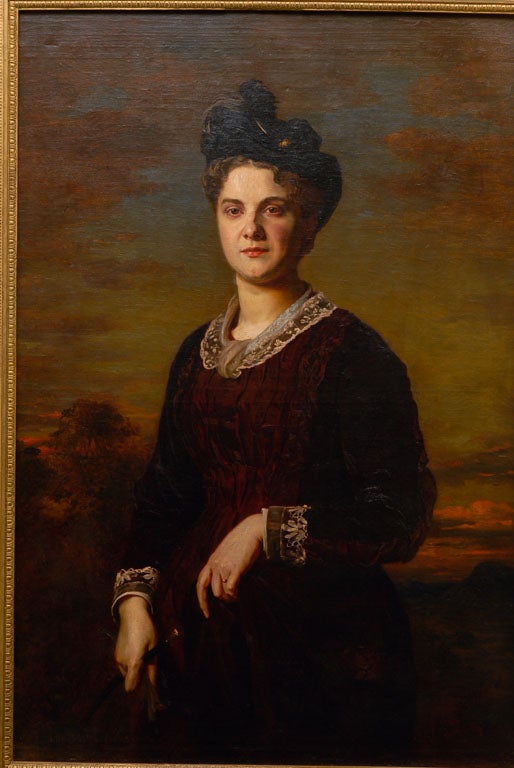 Canvas Portrait of a Lady, by Fernand Toussaint