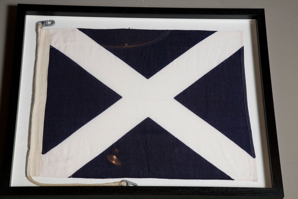 Pair of framed signal flags