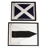 Pair of framed signal flags