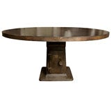 Industrial base round dining table