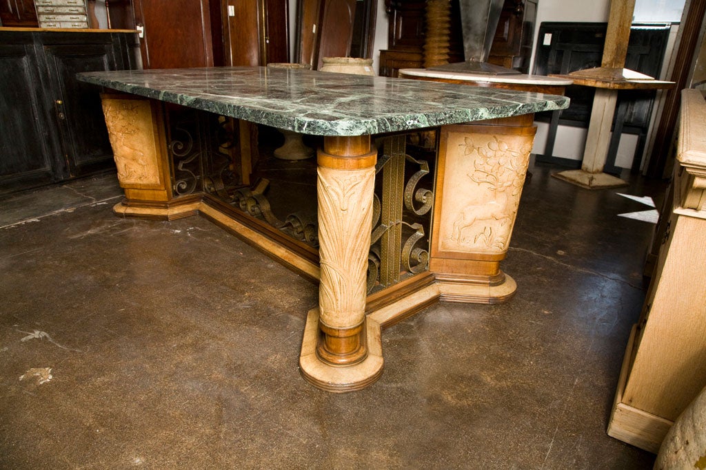 An Italian 1940's Marble Top Dining Table
