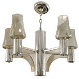 Chrome and Lucite Hanging Light