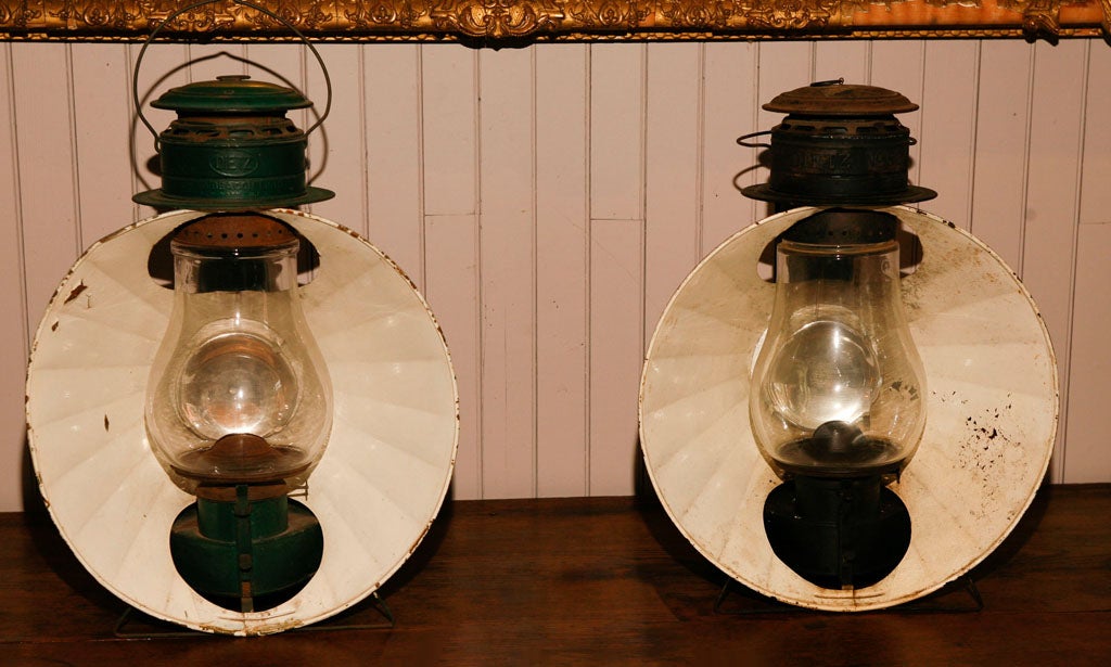 Large Pair Dietz Meetinghouse Lanterns