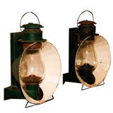 Antique Large Pair Dietz Meetinghouse Lanterns