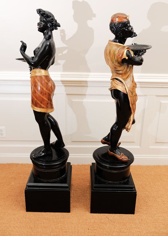 Pair of Venetian Blackamoors In Excellent Condition For Sale In Kensington, MD