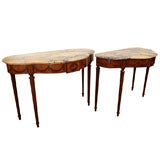 Pair of Sheraton Fruitwood Consoles