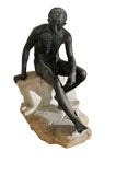 Life size Chiurazzi Foundry Bronze Figure of Seated Mercury