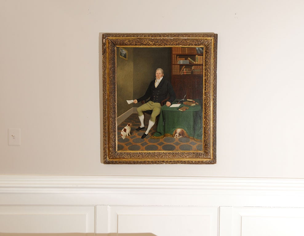Portrait of a Gentleman in his study, by Edmund Ward Gill For Sale 3