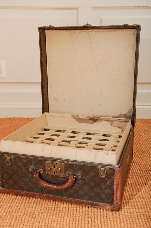 20th Century Louis Vuitton Vintage Monogram Canvas Bisten Square Trunk Suitcase For Sale