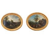 Dutch/Italianate Oval Oil paintings