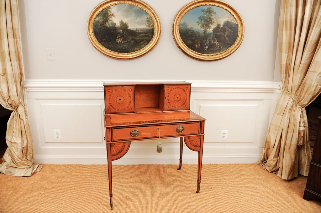 Edwardian Satinwood Inlaid Lady's Writing Desk